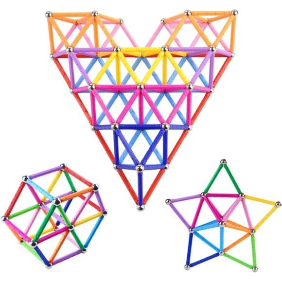 206Pcs 2.28" Magnetic Building Sticks Blocks Toys, Magnet Educational Toys - Picture 6 of 6